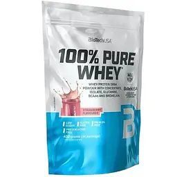 Протеїн BiotechUSA 100% Pure Whey Strawberry Полуниця 400 г