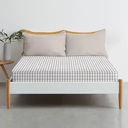 Простирадло на резинці в дитяче ліжечко Cosas Taupe Check 60х120х12 см (TaupeCheck_120) - мініатюра 2