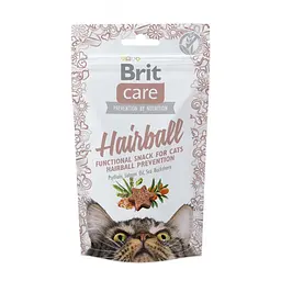 Функціональні ласощі для котів Brit Care Hairball для профілактики появи грудок шерсті з качкою 50 г (111265/521395)