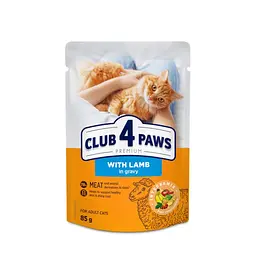 Вологий корм для котів Club 4 Paws ягня в соусі 85 г x 24 B5621401 - мініатюра 3