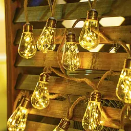 Вуличний та домашній LED-світильник + POWER BANK Sunlamp, 8 м + 2 м, 20 ламп по 10 LED, 220 В, IP65, тепле світло, з пультом - мініатюра 9