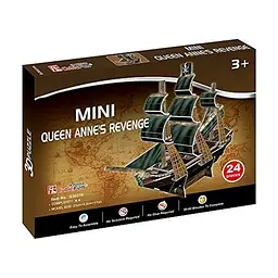 Пазл Cubic Fun 3D Корабль Месть Королевы Анны серия мини (S3031h)