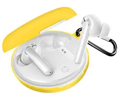 Чохол-накладка DK Silicone Candy Friendly із карабіном для Oppo Enco W31 (yellow) - мініатюра 2