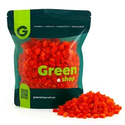 Заморожений перець червоний Green Shop кубиком 500 г