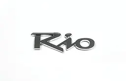 Емблема напис для KIa Rio на скотчі Хром 119х42 мм ПХ 173.33 - мініатюра 2