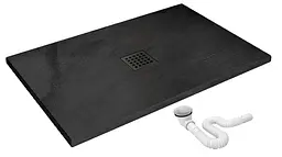 Душовий піддон Rea black Rock 80x100 REA-K4578, Чорний - мініатюра 2