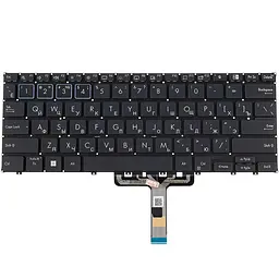 Клавіатура для ноутбука ASUS (B5402 series) rus, чорний, без фрейму, підсвічування клавіш ver. 2