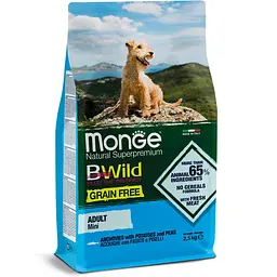 Сухий корм Monge BWild Mini Adult Беззерновий для дорослих собак дрібних порід з анчоусом 15 кг - мініатюра 2