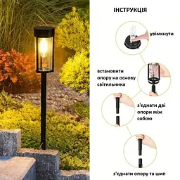 Комплект світильників для газону Solar Lawn Light Shinedo Y246 warm white комплект 2 шт. - мініатюра 5