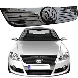 Зимова накладка на решітку радіатора Volkswagen passat B6 2005-2010 Глянець (Voron Glass)