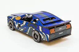 Конструктор "Muscle Car" Puz-00642 дерев'яний, 162 дет., синій колір нар. моделі 24 x 9 x 7 см PuzzleOk - мініатюра 6