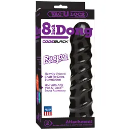 Фалоімітатор Vac-U-Lock CodeBlack 8 Inch 20 см чорний - мініатюра 2