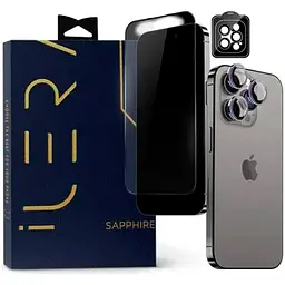 Захисне скло iLera на камеру для Apple iPhone 14 Pro/14 Pro Max Graphite (iLFPGR01) [78658] - мініатюра 3