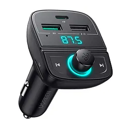АЗП з FM-модулятором Ugreen CD229 FM&bluetooth Transmitter&Car Charger + TF Slot чорний