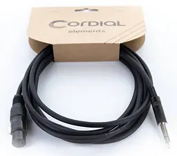 Балансный аудио кабель Jack 6.3 — XLR Female 6м Cordial EM 6 FV - мініатюра 2