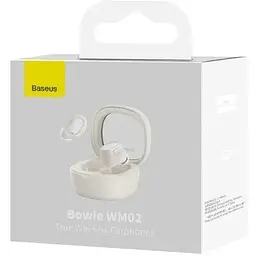 Бездротові навушники Baseus Bowie WM02 TWS білі - мініатюра 5