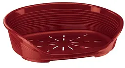 Пластиковий лежак для собак і котів Ferplast Siesta Deluxe 2 бордовий 49×36×17,5 см 70202929