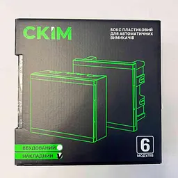Бокс пластиковий СКІМ 06 модулів накладний IP40 білий прозора дверка ( С11902009 ) - мініатюра 8