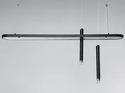 Люстра підвісна LED Diasha 5221B/1200BK чорна овальна 57 Вт