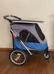 Візок для собак Pet Travel Blue зі столиком чохлом і дощовиком Large