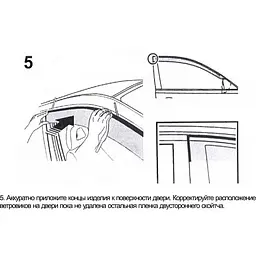 Дефлектори вікон вітровики Chevrolet Niva 2002- Скотч Anv-Air - мініатюра 8