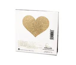 Наклейки на соски Bijoux Indiscrets Flash Glitter Pasties Heart 2 шт. золотий - мініатюра 4