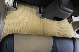 Килимки в салон EVA для Toyota Prado 120 2002-2010 (Металевий підп'ятник) Чорні-Бежевий кант 5 шт - мініатюра 5