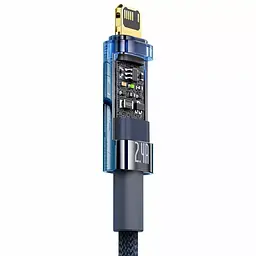 Кабель Baseus Explorer Series Auto Power-Off Cable USB to Lightning 2.4A 1m CATS000403 Blue - мініатюра 3