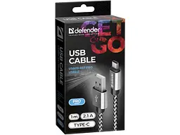 Кабель Defender USB09-03T PRO USB2.0 AM/CM White 1m (87815) - мініатюра 2