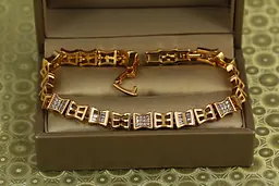 Браслет Xuping Jewelry Алгоритм 17,5 см 6 мм золотистий