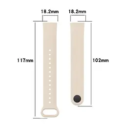Силіконовий ремінець Primo для фітнес браслета Xiaomi Redmi Smart Band Pro (M2101B1/BHR5501GL) Ivory - мініатюра 5