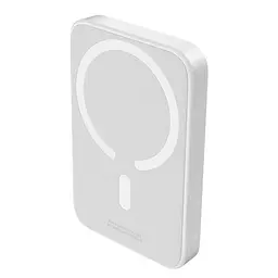 Зовнішній акумулятор Baseus Magnetic Mini Air Wireless Fast Charge Power Bank 6000mAh 20W Stellar White(With Simple Series Charging Cable Type-C to (P10059002223-00) - мініатюра 6