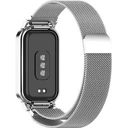Ремінець-бампер DK для Xiaomi Redmi Smart Band 2 Metal Milanese Loop Magnetic (016244) (silver) - мініатюра 2
