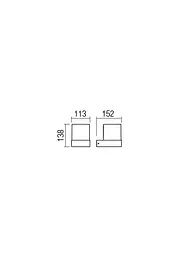 Бра вуличне CUBE AP LED SMD 7W IP54 DG 3000K (5.1.2) Redo 9559 - мініатюра 2