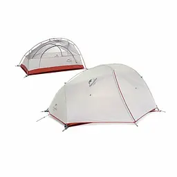 Намет Naturehike Star-River 2 Updated NH17T012-T 20D надлегкий двомісний з футпринтом сіро-червоний - мініатюра 2