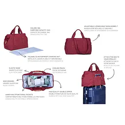 Сумка Childhome Mommy bag Signature burgundy (CWMBBSUBU) - мініатюра 8