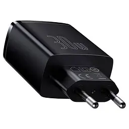 Зарядний пристрій адаптер живлення на 3 порти Baseus Cube Fast Charger 2U+C 30 W чорний - мініатюра 3