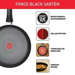 Сковорода Tefal Force 22 см, Titanium 2X, з двошаровим титановим антипригарним покриттям - мініатюра 2