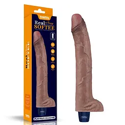 Вібратор Real Softee Rechargeable Silicone Vibrating Dildo 11"