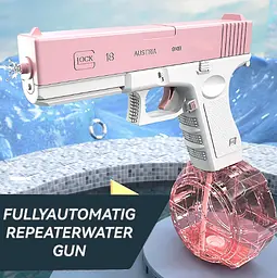 Електричний водяний пістолет високого тиску для дітей і дорослих Glock Water Gun рожевий - мініатюра 5