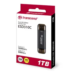 Зовнішній накопичувач SSD 1 Tb Transcend ESD310C USB 3.2 / USB Type-C (TS1TESD310C) - мініатюра 4