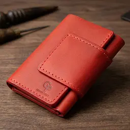 Матове вінтажне портмоне Grande Pelle 11459 червоний