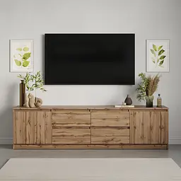 Тумба під телевізор MebelStar Нео 4Ш2Д 200x43x53 см Дуб тахо (MBS-1013) - мініатюра 2