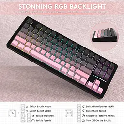 Клавіатура Attack Shark M87 Pro V2 Gradient Pink (AS-6972792470467-B) [166738] - мініатюра 7