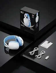 Бездротові ігрові навушники Onikuma B2 / 2.4G / Bluetooth 5.3 / AUX / White - мініатюра 4