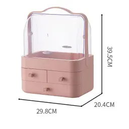 Настільний органайзер для косметики XPRO YM206-2 Three Drawers 4 секції великий рожевий (MER-14976_840) - мініатюра 5