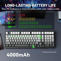 Ігрова механічна клавіатура ATTACK SHARK X98, Чорний - мініатюра 4