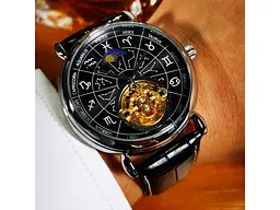 Чоловічий наручний годинник 8271 Silver-Black Winner acs0029762 - мініатюра 4