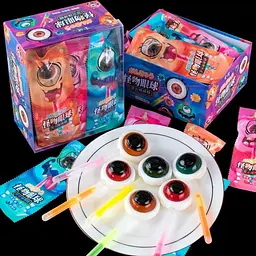 Цукерка-льодяник SSNS Halloween Glow Bone Eye Lollipop Candy зі світловим ефектом 10г - мініатюра 7