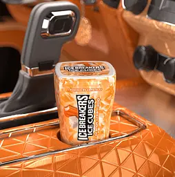 Жувальна гумка Ice Breakers Ice Cubes Orange Cream Pop без цукру 40шт - мініатюра 4